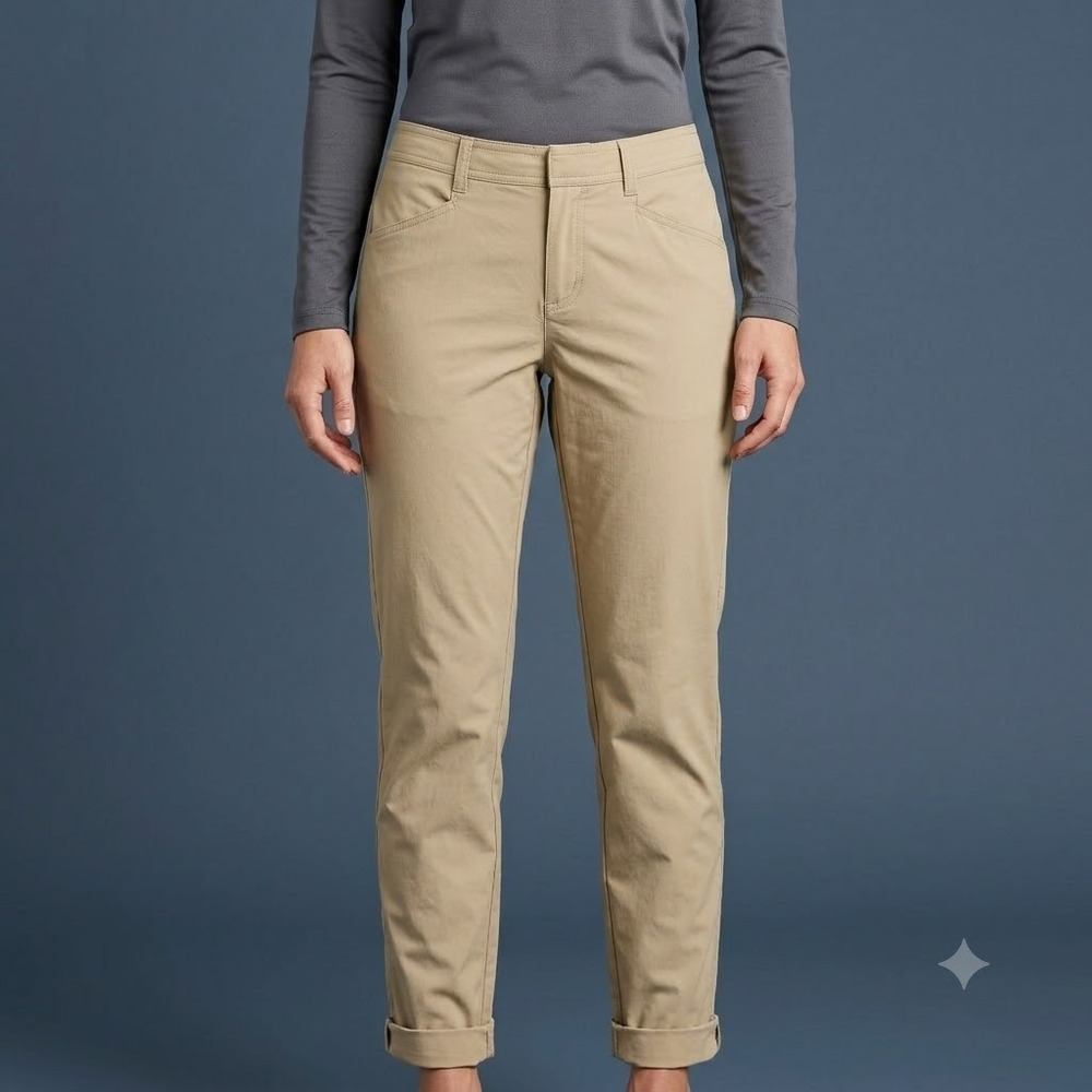 Orvis Tech Hiking Pants Women's 8 Tan Performance Stretch Lightweight Outdoor
